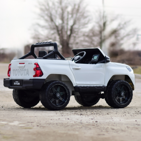 Licensed ride-on car Toyota Hilux 2020, 4x4 180W 12V 14Ah, premium, white [10]