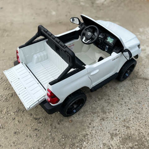 Licensed ride-on car Toyota Hilux 2020, 4x4 180W 12V 14Ah, premium, white [16]