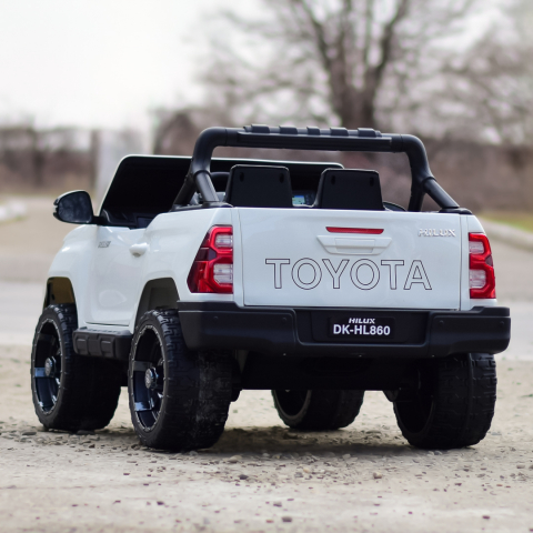 Licensed ride-on car Toyota Hilux 2020, 4x4 180W 12V 14Ah, premium, white [7]