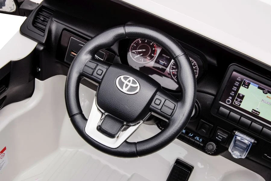 Licensed ride-on car Toyota Hilux 2020, 4x4 180W 12V 14Ah, premium, white [25]