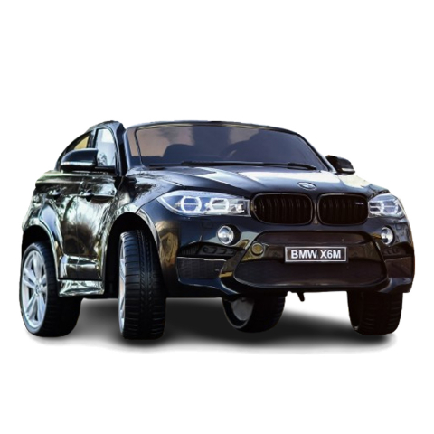 Electric Ride-On cars - Licensed ride-on car for children with 2 seats, BMW X6M, 240W, 12V, premium black