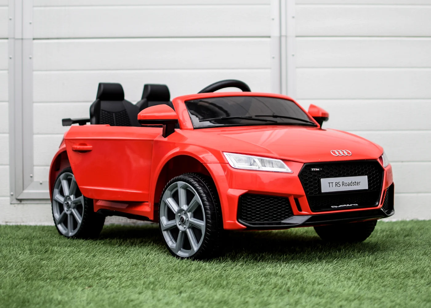Licensed electric ride-on Audi TTRS Roadster 70W 12V, EVA wheels, leather seat, red [10]