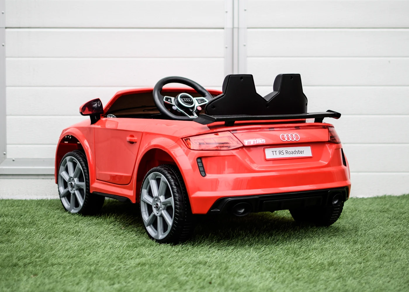 Licensed electric ride-on Audi TTRS Roadster 70W 12V, EVA wheels, leather seat, red [13]