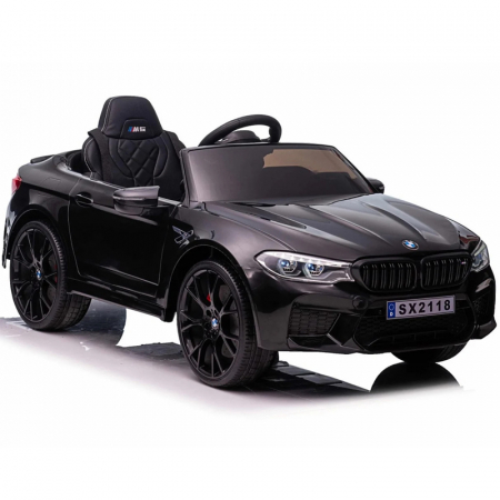 Masinute electrice - Masinuta electrica cu licenta Bmw M5 Competition, 24V 7Ah, 500W cu scaun tapitat, editie drift, negru