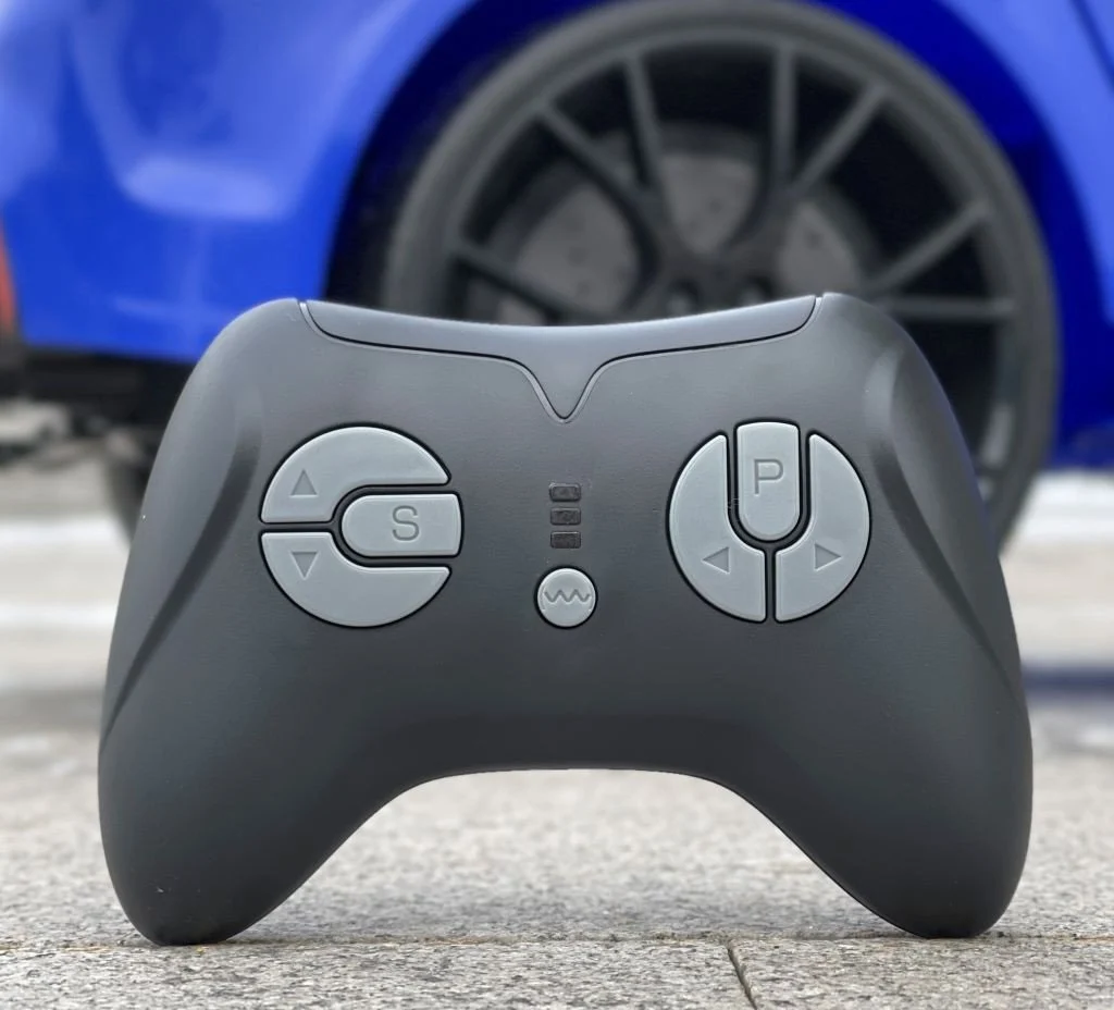 Licensed electric ride-on car Bmw M5 Competition, drift edition, 24V, 500W, leather seat, blue [3]