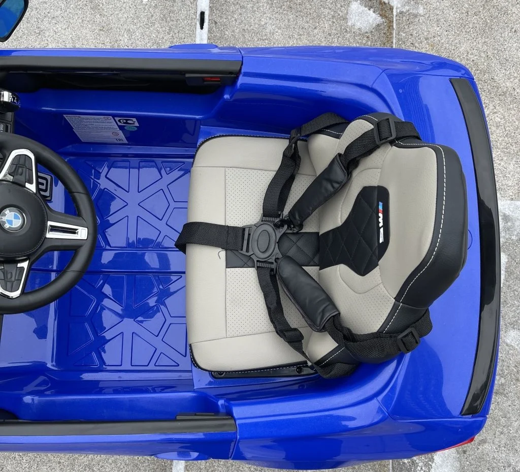 Licensed electric ride-on car Bmw M5 Competition, drift edition, 24V, 500W, leather seat, blue [10]