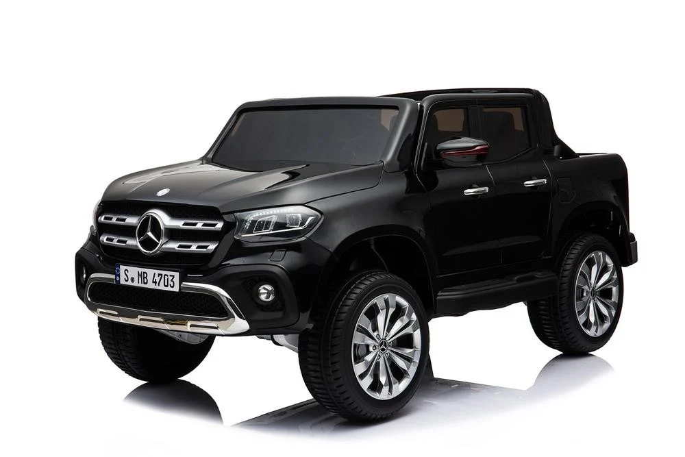 Masinute electrice - Masinuta electrica cu licenta Mercedes X-Class, 4x4, 180W, 12V-14Ah, Deluxe, Mp4, neagra