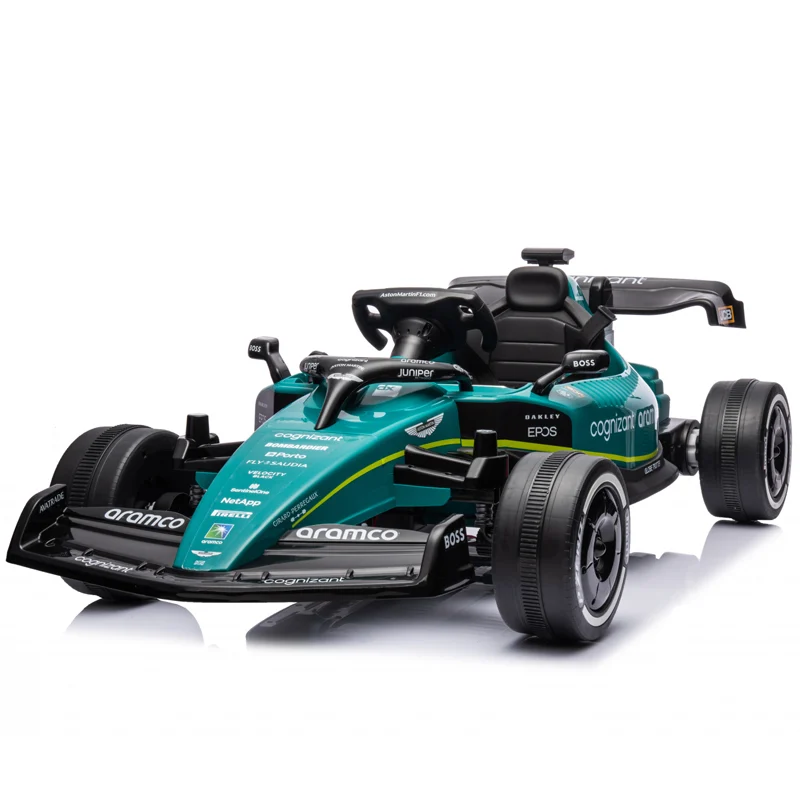 Special Ride on vehicles - Kids Electric Formula 1 Car Aston Martin 24V 160W – Premium Ride-On Toy with Leather Seat, Green