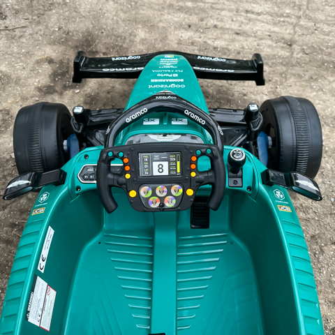 Masinuta electrica de Formula 1 pentru copii Aston Martin, 160W, 24V 5Ah, echipare premium, verde [14]