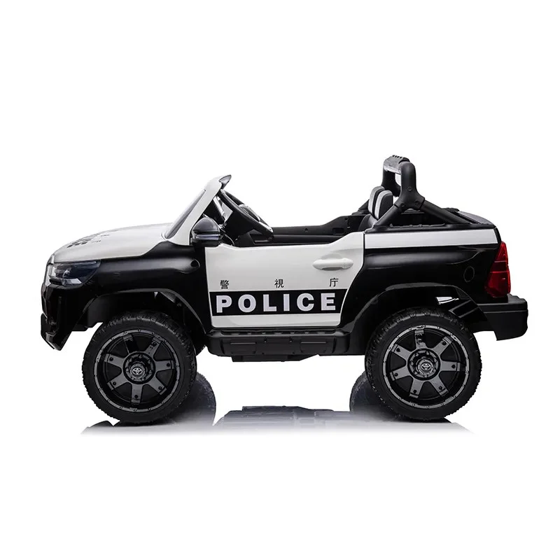 Licensed ride-on car for children Toyota Hilux, police version, 4x4, 180W, 12V-14Ah, premium. white [18]