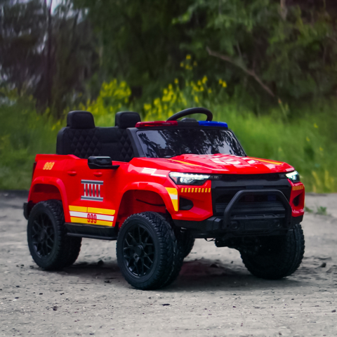 FirePatrol 24V 4x4 Electric Ride-On Car for Kids, Ages 3–6, 800W, Premium Red Edition [8]