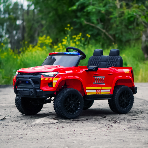 FirePatrol 24V 4x4 Electric Ride-On Car for Kids, Ages 3–6, 800W, Premium Red Edition [3]