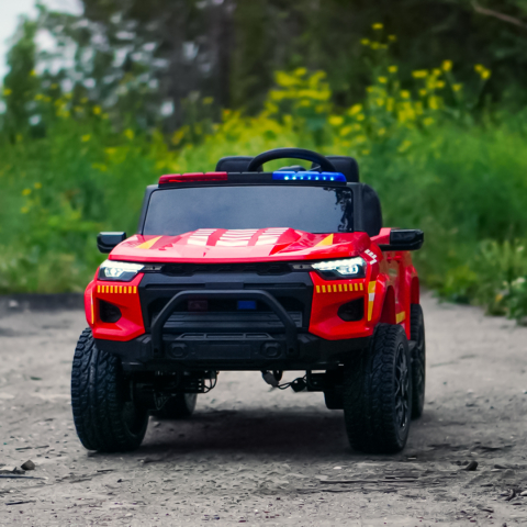 FirePatrol 24V 4x4 Electric Ride-On Car for Kids, Ages 3–6, 800W, Premium Red Edition [2]