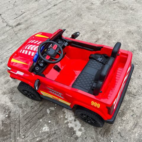 FirePatrol 24V 4x4 Electric Ride-On Car for Kids, Ages 3–6, 800W, Premium Red Edition [14]