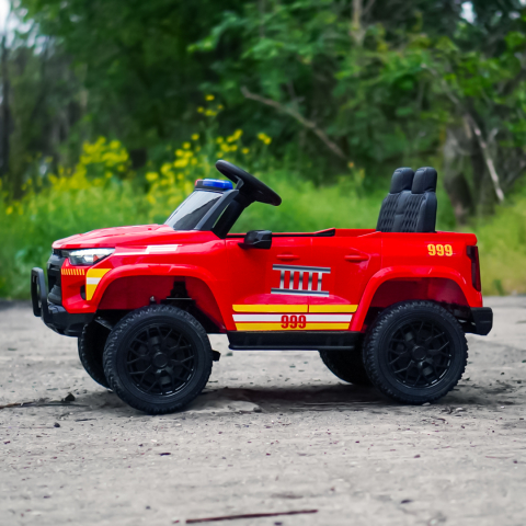 FirePatrol 24V 4x4 Electric Ride-On Car for Kids, Ages 3–6, 800W, Premium Red Edition [4]