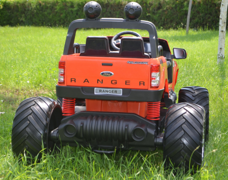 Masinuta electrica FORD MONSTER TRUCK 4x4 180W, DELUXE, portocaliu [5]
