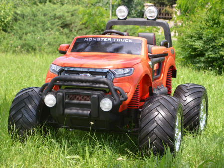 Masinute electrice - Masinuta electrica FORD MONSTER TRUCK 4x4 180W, DELUXE, portocaliu