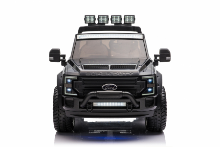 Masinuta electrica pentru copii Ford Super Duty F450, 4x4, 180W, cu roti moi, iluminat ambiental, negru [4]