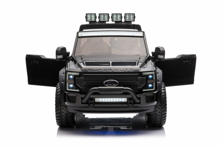 Masinuta electrica pentru copii Ford Super Duty F450, 4x4, 180W, cu roti moi, iluminat ambiental, negru [5]
