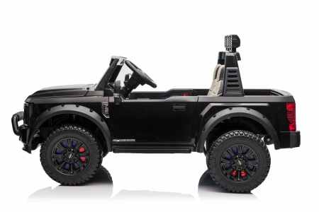 Masinuta electrica pentru copii Ford Super Duty F450, 4x4, 180W, cu roti moi, iluminat ambiental, negru [2]