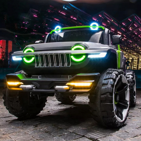 Special Ride on vehicles - Ride on car for children 4x4 Rampage, 140W 12V, eva wheels, leather seat, Grey