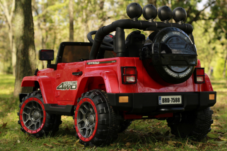 Electric Ride-On car for children Kinderauto BJ7588, 90W, 12V, with ecological leather seat, red [4]