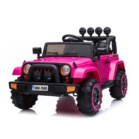 Masinute electrice - Masinuta electrica pentru copii Kinderauto BJ7588, 90W, 12V, cu scaun tapitat, roz