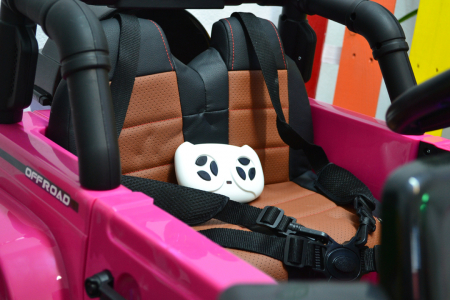 Kinderauto BJ7588 electric Ride-On car for children, 90W, 12V, leather seat, pink [5]