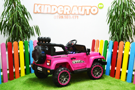 Kinderauto BJ7588 electric Ride-On car for children, 90W, 12V, leather seat, pink [14]