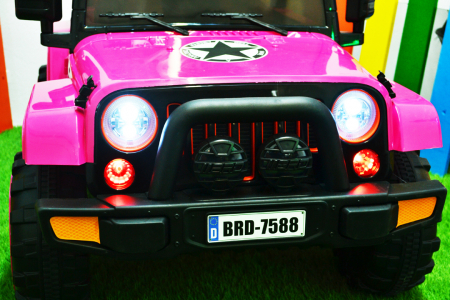 Kinderauto BJ7588 electric Ride-On car for children, 90W, 12V, leather seat, pink [3]