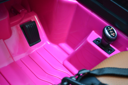 Kinderauto BJ7588 electric Ride-On car for children, 90W, 12V, leather seat, pink [9]