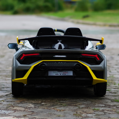 Masinuta electrica Lamborghini Huracan STO, cu functie drift, putere 500W, 24V, bluetooth, gri [6]