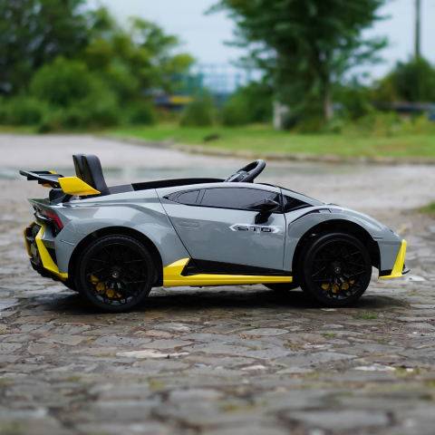 Masinuta electrica Lamborghini Huracan STO, cu functie drift, putere 500W, 24V, bluetooth, gri [8]
