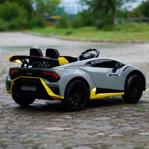 Masinuta electrica Lamborghini Huracan STO, cu functie drift, putere 500W, 24V, bluetooth, gri [7]