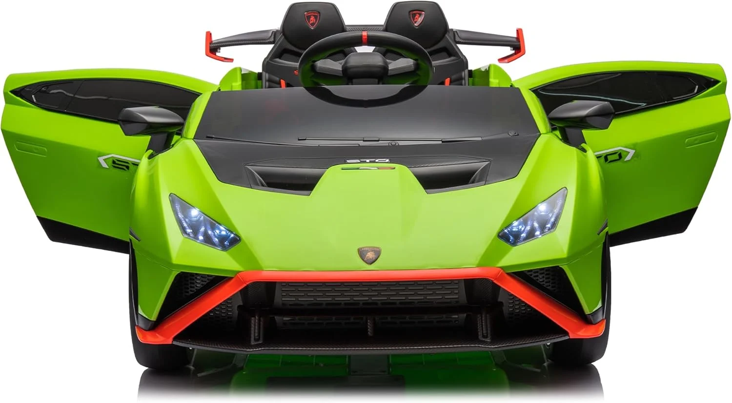 Electric Ride-On cars - Electric car for children, with drift function Lamborghini Huracan STO, power 500W, 24V, bluetooth, green