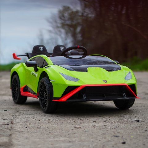 Electric car for children, with drift function Lamborghini Huracan STO, power 500W, 24V, bluetooth, green [2]