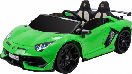 Electric Ride-On cars - Lamborghini SVJ electric car with 2 seats, 24V, 500W, premium equipped, Drift Edition, green
