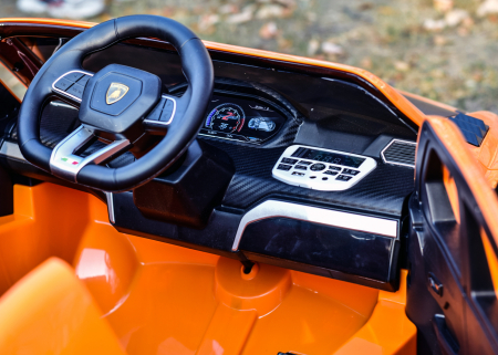 Masinuta electrica Lamborghini Urus ST-X, 4x4 180W, 12V PREMIUM, portocaliu [9]