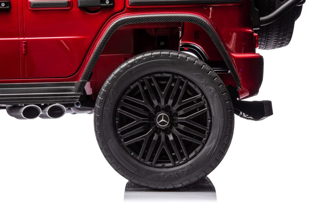 Masinuta electrica Mercedes G63, 4x4, 800W, 24V, MP4, rosu metalizat [9]