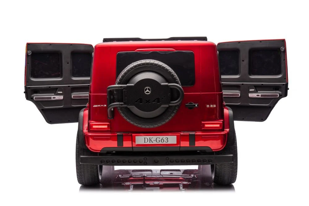 Masinuta electrica Mercedes G63, 4x4, 800W, 24V, MP4, rosu metalizat [5]