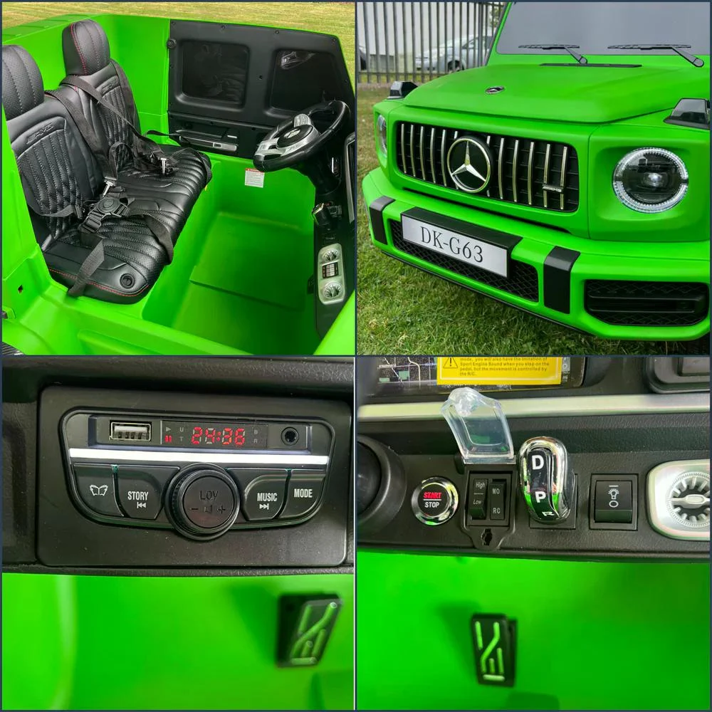 Mercedes G63 Electric Ride-On Car, 560W Brushless Motors, 24V 20Ah, Matte Green [10]