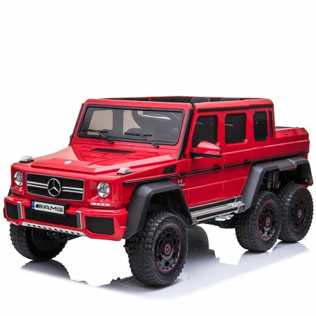 Masinute electrice - Masinuta electrica Mercedes G63 6x6 180W 12V PREMIUM, culoare Rosu