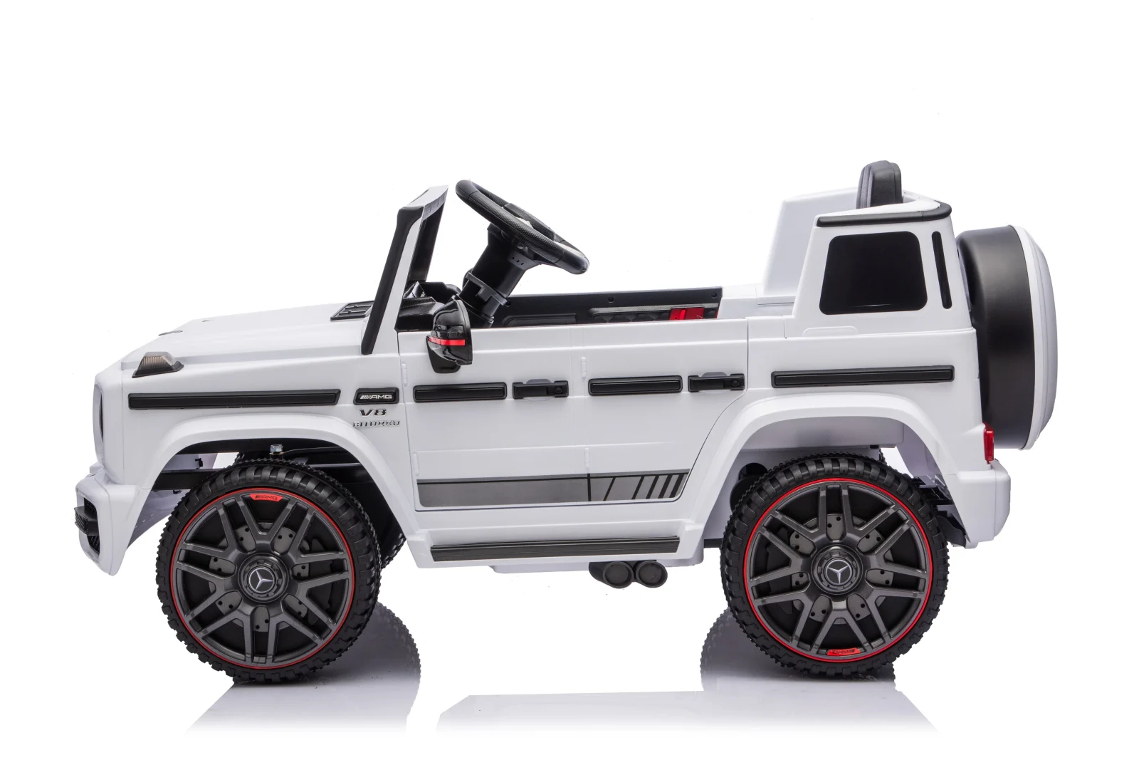 Mercedes G63 AMG 4x4 Electric Ride-On Car for Children, 120W, 12V, Premium Edition, White [13]