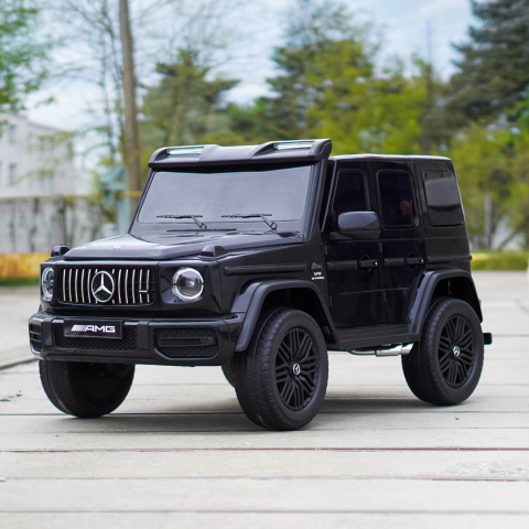 Masinuta electrica Mercedes G63, cu 2 locuri, 4x4, 800W, 24V 14Ah, MP4, neagra [2]
