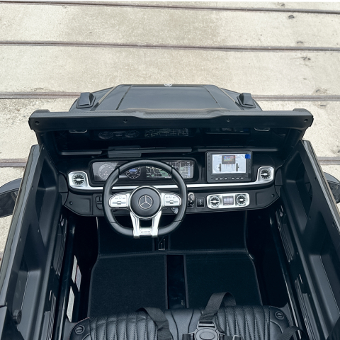 Masinuta electrica Mercedes G63, cu 2 locuri, 4x4, 800W, 24V 14Ah, MP4, neagra [14]