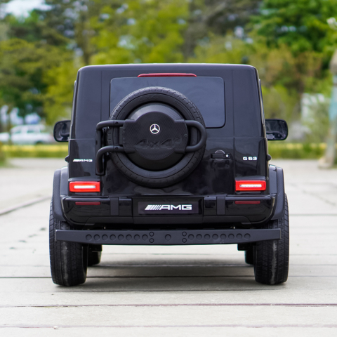 Masinuta electrica Mercedes G63, cu 2 locuri, 4x4, 800W, 24V 14Ah, MP4, neagra [5]