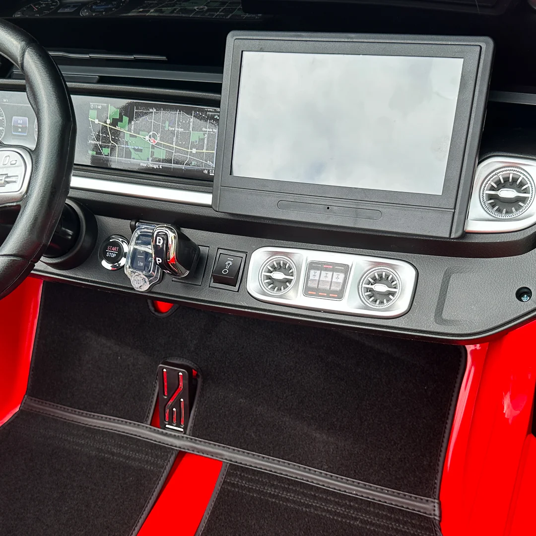 Electric car for children Mercedes G63, with 2 seats, 4x4, 800W, 24V 14Ah, premium, MP4, red [6]