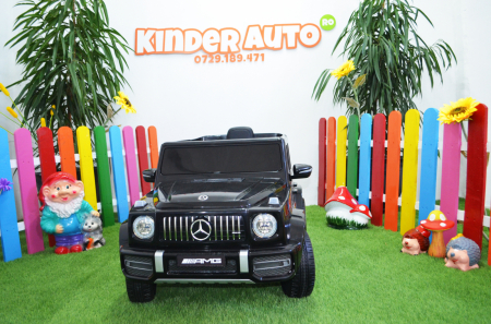 Kids electric ride-on car Mercedes G63 AMG, 60W 12V, premium, black [1]