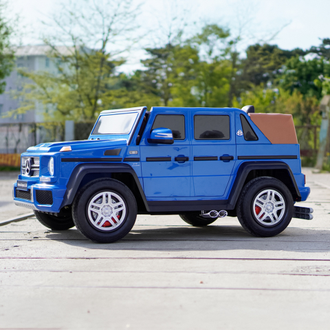 Electric Ride-On Car for Kids 5–14 Years, Mercedes G650 Maybach XXL, 24V 14Ah, 2-Seater, Inflatable Rubber Wheels, Blue [5]