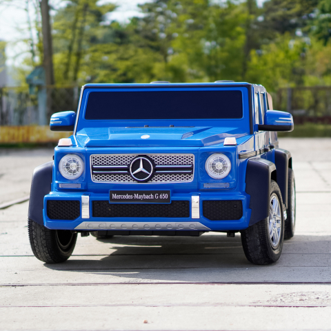 Electric Ride-On Car for Kids 5–14 Years, Mercedes G650 Maybach XXL, 24V 14Ah, 2-Seater, Inflatable Rubber Wheels, Blue [3]